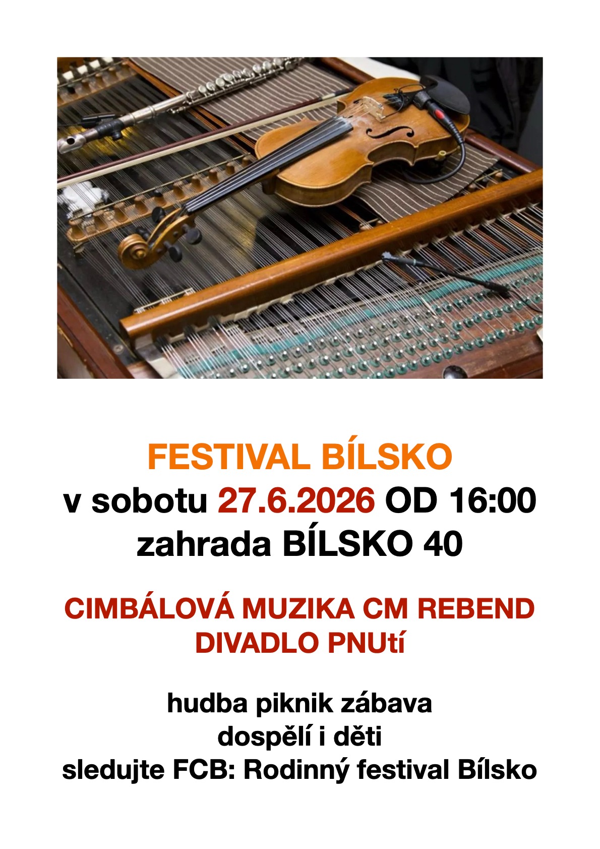 Plakát Rodinný festival Bílsko 2026